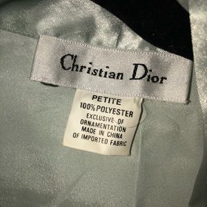 Christian Dior satin robe light mint green